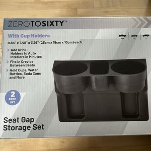 ZerotoSixty Seat Gap Storage Set with Cup Holders